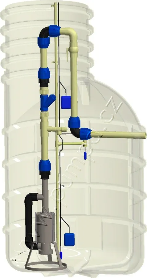 PUMPA black line Set pro tlakovou kanalizaci bez j